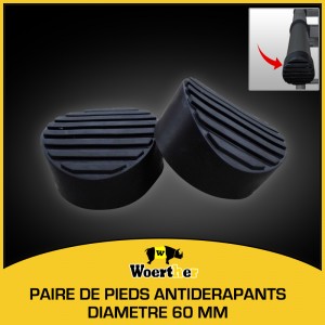 PAIRE DE PATINS ANTIDÉRAPANTS MAXSTOP - Ø 6Omm