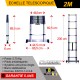 ECHELLE TELESCOPIQUE 2M CLASSIC + PLATEFORME, HOUSSE ET TAPIS